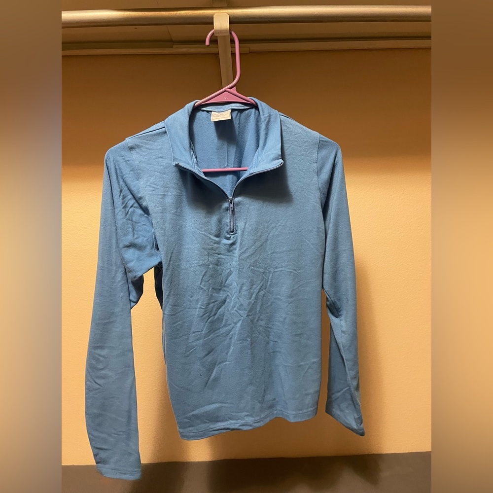 Women’s blue Champion zip neck